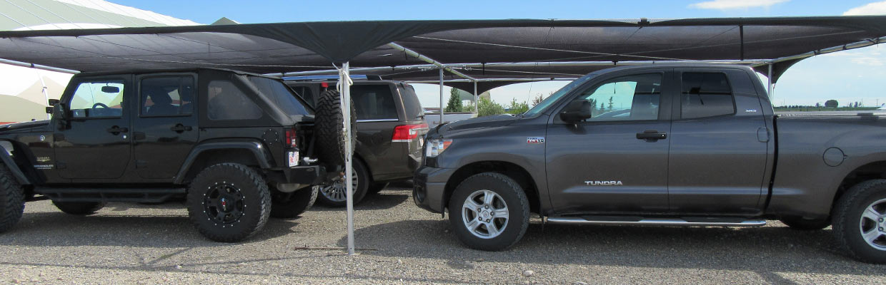 Hail Shelters for Dealerships - Western Tent and Awning